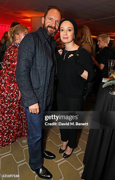 Ralph Fiennes and Chulpan Khamatova attend a performance of Prokofiev's Romeo & Juliet in aid of Gift Of Life at the Royal Festival Hall on January...