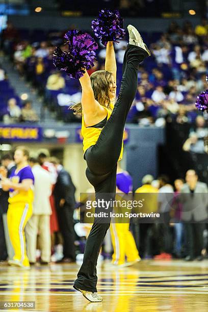 The LSU Tiger Girls entertain the crowd during a game on January 14, 2017 between the Alabama Crimson Tide and the LSU Tigers at the Pete Maravich...