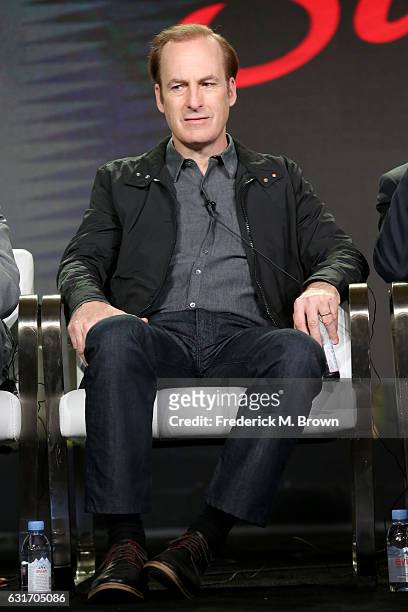 Actor Bob Odenkirk of the series 'Better Call Saul' speaks onstage during the AMC portion of the 2017 Winter Television Critics Association Press...
