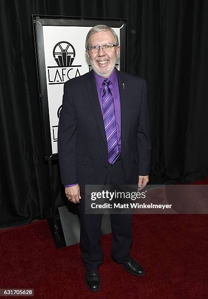 Film critic Leonard Maltin attends the 42nd annual Los Angeles Film Critics Association Awards at InterContinental Los Angeles Century City on...