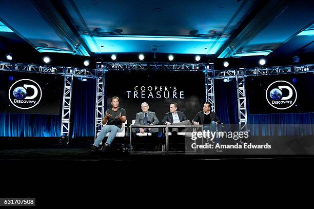 Denise Contis, Executive Vice President, Production & Development for Discovery Channel, Darrell Miklos, McDonnell Douglas Engineer Jerry Roberts,...