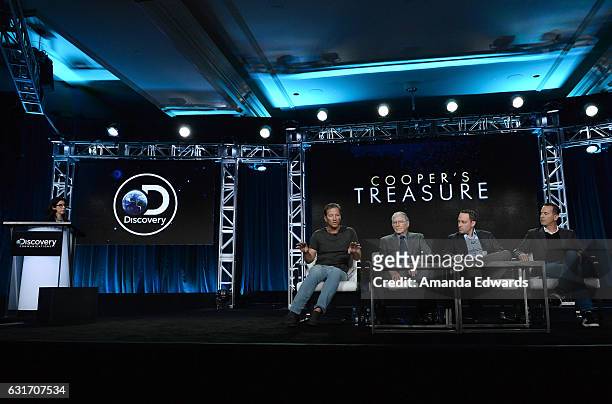 Denise Contis, Executive Vice President, Production & Development for Discovery Channel, Darrell Miklos, McDonnell Douglas Engineer Jerry Roberts,...