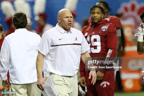 Alabama Strength and Conditioning Coach, Scott Cochran, at the College Football Playoff Semifinal at the Chick-fil-A Peach Bowl between the...