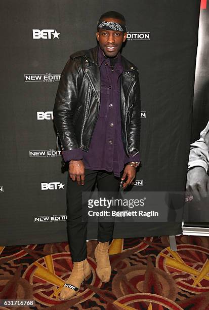 Actor Elijah Kelley attends the New Edition Story BET AMC Screenings Tour, New York on January 14, 2017 in New York City.