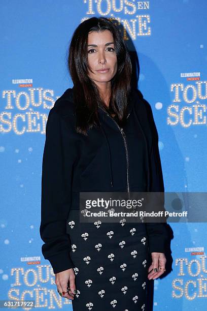 French voice of the movie, singer Jenifer Bartoli attends the "Tous en Scene" Paris Premiere at Le Grand Rex on January 14, 2017 in Paris, France.