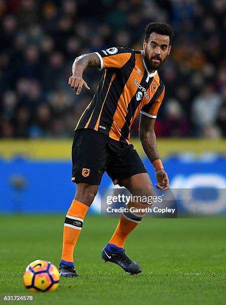 Tom Huddlestone of Hull City during the Premier League match between Hull City and AFC Bournemouth at KCOM Stadium on January 14, 2017 in Hull,...