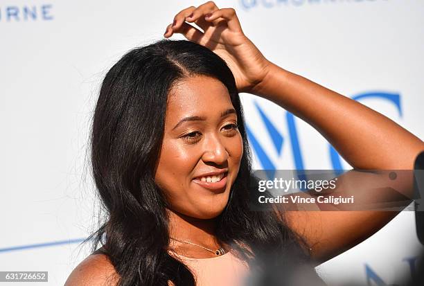 Naomi Osaka of Japan arrives at the 2017 Australian Open party at Crown on January 15, 2017 in Melbourne, Australia.