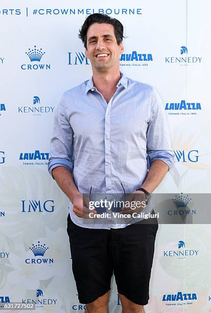 Andy Lee arrives at the 2017 Australian Open party at Crown on January 15, 2017 in Melbourne, Australia.