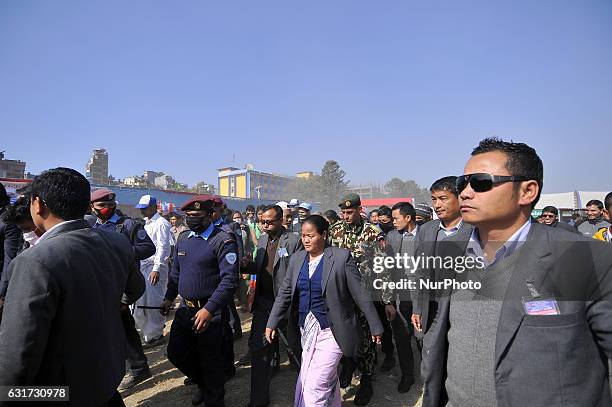 Onsari Gharti Magar is the first female speaker of the Parliament of Nepal come to attend the Maghi festival celebrations, or the New Year of the...