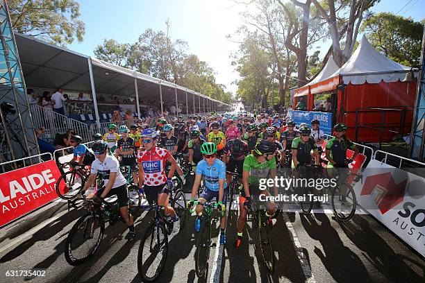 3rd Santos Women's Tour 2017 / Stage 2 - Women Start /Alexis RYAN White Best Young Rider Jersey / Rushlee BUCHANAN Polka Dot Mountain Jersey / Amanda...