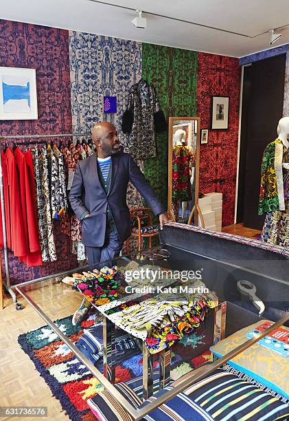 Fashion designer Duro Olowu is photographed on February 9, 2015 in London, England.
