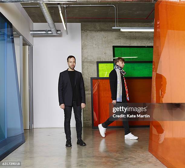 Fashion designers Christopher de Vos and Peter Pilotto are photographed on December 1, 2014 in London, England.