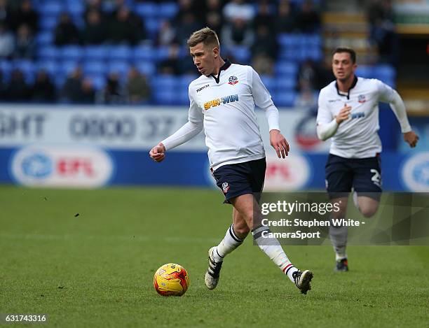 Bolton Wanderers' Josh Vela during the Sky Bet League One match between Bolton Wanderers and Swindon Town at Macron Stadium on January 14, 2017 in...