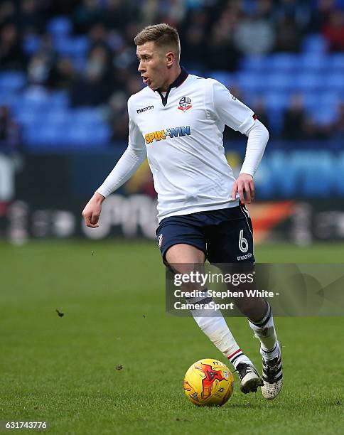 Bolton Wanderers' Josh Vela during the Sky Bet League One match between Bolton Wanderers and Swindon Town at Macron Stadium on January 14, 2017 in...