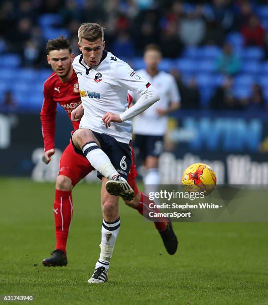 Bolton Wanderers' Josh Vela during the Sky Bet League One match between Bolton Wanderers and Swindon Town at Macron Stadium on January 14, 2017 in...