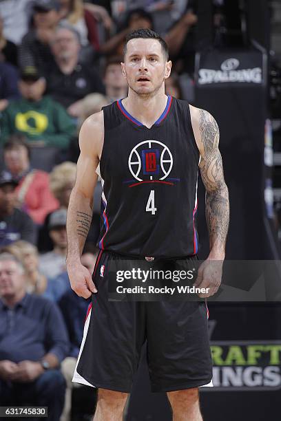 Redick of the Los Angeles Clippers looks on during the game against the Sacramento Kings on January 6, 2017 at Golden 1 Center in Sacramento,...