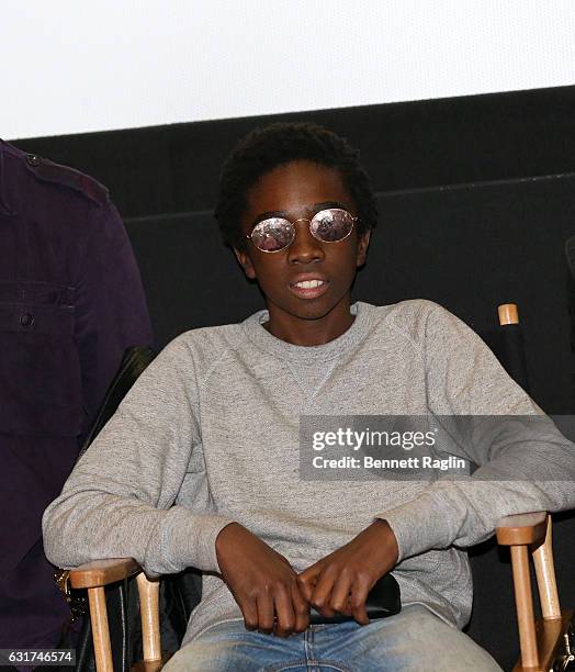 Actor Caleb McLaughlin attends the New Edition Story BET AMC Screenings Tour, New York on January 14, 2017 in New York City.