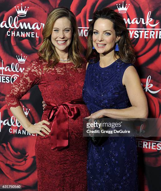 Actors Ashley Williams and Kimberly Williams-Paisley arrive at Hallmark Channel And Hallmark Movies And Mysteries Winter 2017 TCA Press Tour at The...