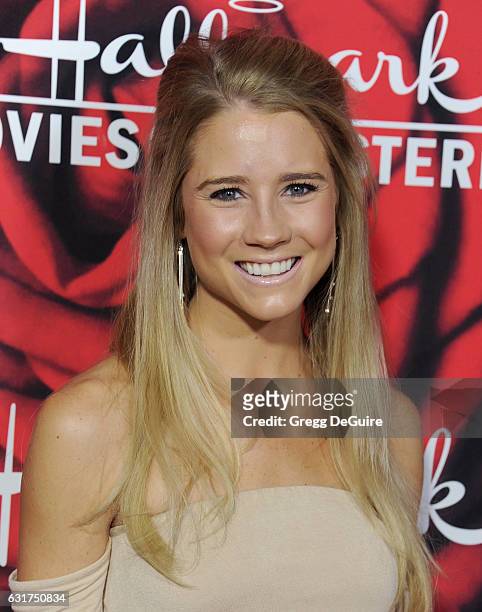 Cassidy Gifford arrives at Hallmark Channel And Hallmark Movies And Mysteries Winter 2017 TCA Press Tour at The Tournament House on January 14, 2017...