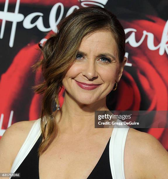 Actress Kellie Martin arrives at Hallmark Channel And Hallmark Movies And Mysteries Winter 2017 TCA Press Tour at The Tournament House on January 14,...