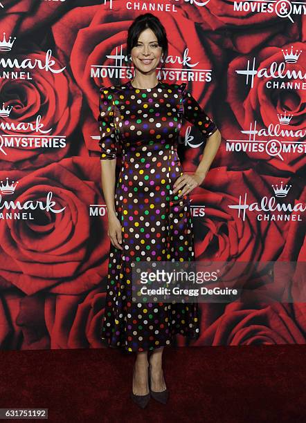 Actress Catherine Bell arrives at Hallmark Channel And Hallmark Movies And Mysteries Winter 2017 TCA Press Tour at The Tournament House on January...