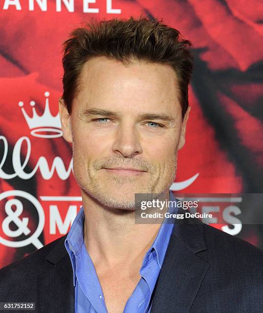 Actor Dylan Neal arrives at Hallmark Channel And Hallmark Movies And Mysteries Winter 2017 TCA Press Tour at The Tournament House on January 14, 2017...