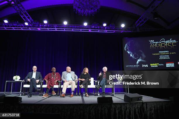 Series executive producer Michael Kantor, actor Louis Gossett Jr., Colin Johnson, co-director/co-producer Rita Coburn Whack and...