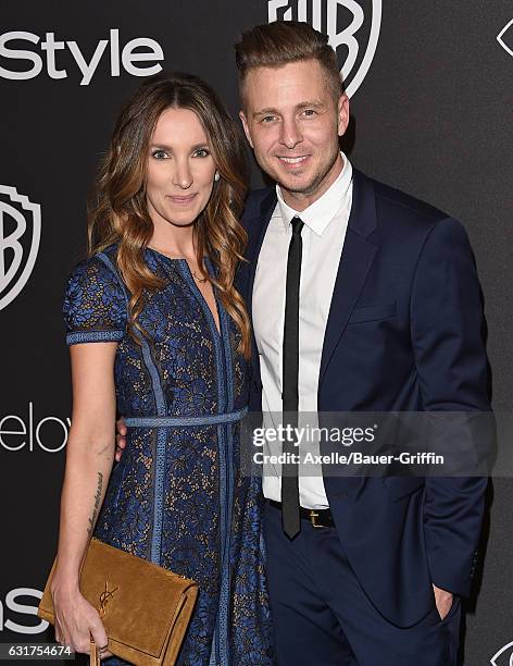 Genevieve Tedder and musician Ryan Tedder arrive at the 18th Annual Post-Golden Globes Party hosted by Warner Bros. Pictures and InStyle at The...