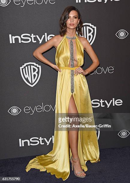 Model Emily Ratajkowski arrives at the 18th Annual Post-Golden Globes Party hosted by Warner Bros. Pictures and InStyle at The Beverly Hilton Hotel...