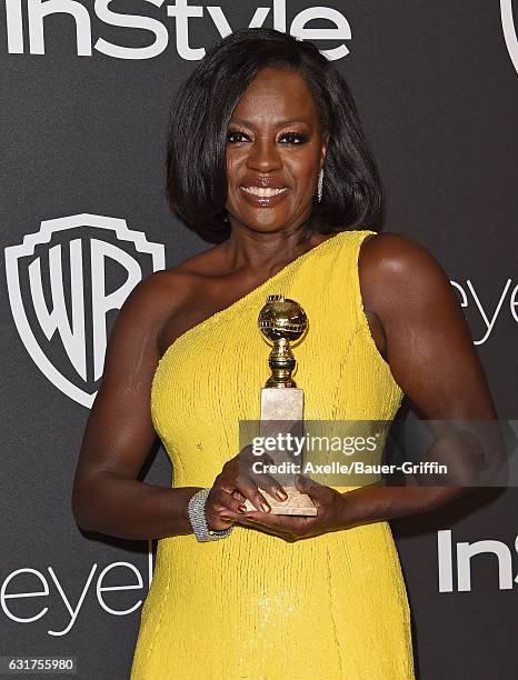 Actress Viola Davis arrives at the 18th Annual Post-Golden Globes Party hosted by Warner Bros. Pictures and InStyle at The Beverly Hilton Hotel on...