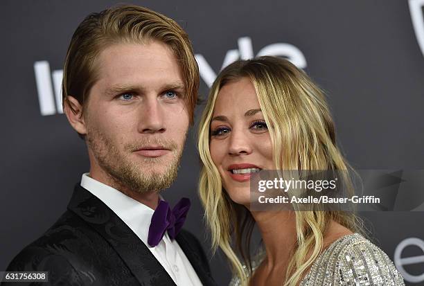 Actress Kaley Cuoco and Karl Cook arrive at the 18th Annual Post-Golden Globes Party hosted by Warner Bros. Pictures and InStyle at The Beverly...