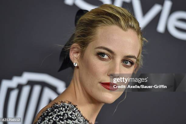 Actress Riley Keough arrives at the 18th Annual Post-Golden Globes Party hosted by Warner Bros. Pictures and InStyle at The Beverly Hilton Hotel on...