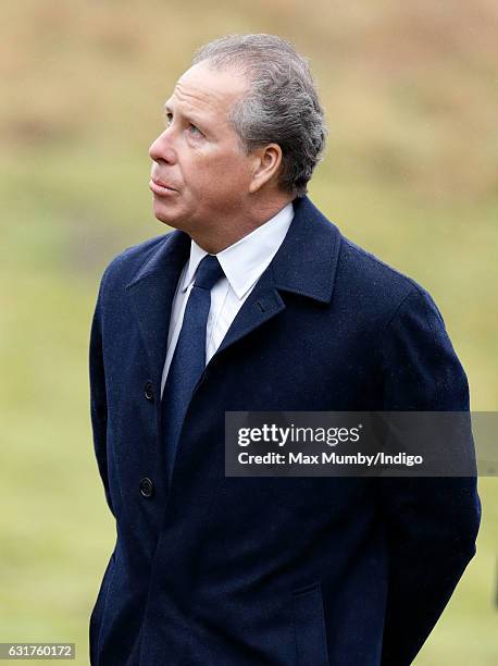 David, Earl of Snowdon attends the Sunday service at the church of St Mary the Virgin in Flitcham on January 15, 2017 near King's Lynn, England.