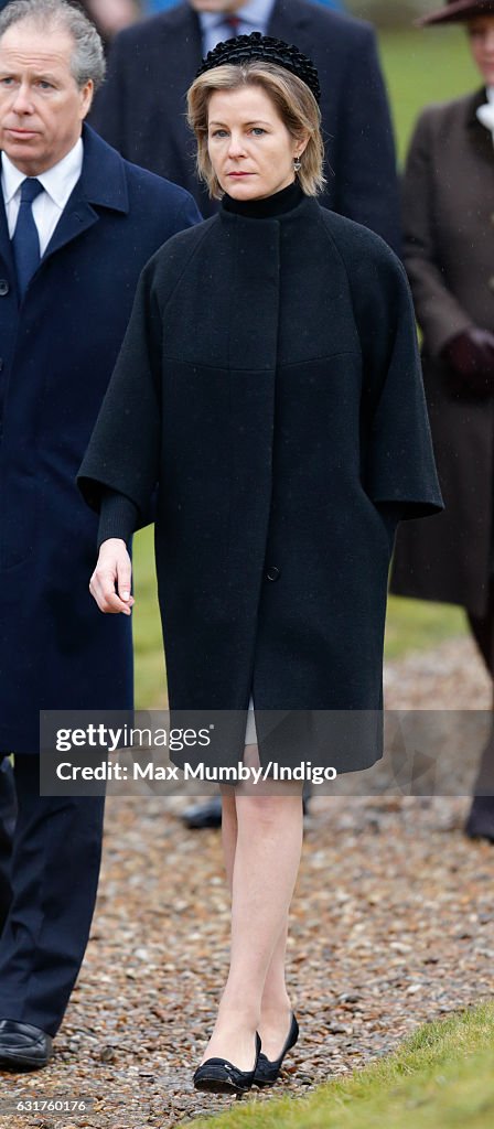 Queen Attends Sunday Church Service at St Mary the Virgin