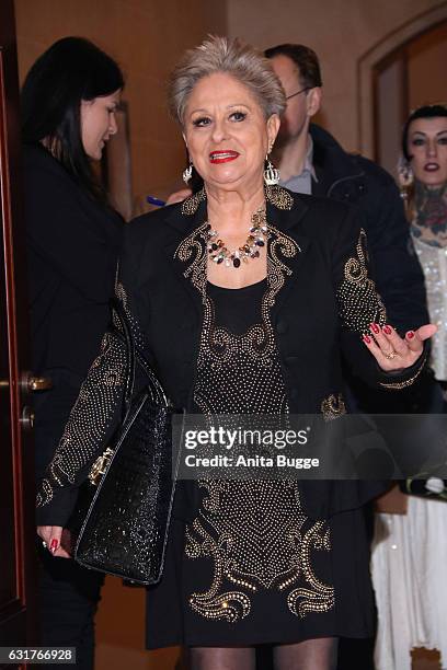 Dagmar Frederic attends Harald Gloeoeckler's 30th anniversary party of his label Pompoeoes' at Hotel Adlon on January 15, 2017 in Berlin, Germany.