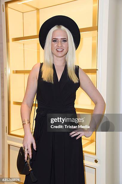 Sarah Knappik attends the 30th Anniversary of Designer Harald Gloeoecklers Label Pompoeoes on January 15, 2017 in Berlin, Germany.