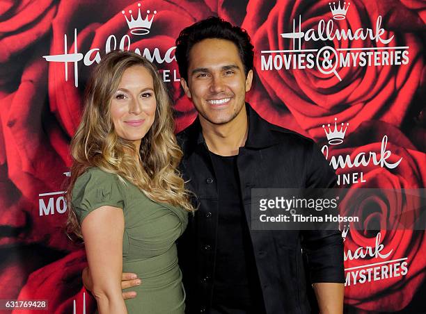 Alexa PenaVega and Carlos PenaVega attend Hallmark Channel Movies and Mysteries Winter 2017 TCA Press Tour at The Tournament House on January 14,...