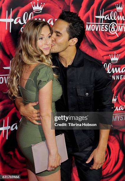 Alexa PenaVega and Carlos PenaVega attend Hallmark Channel Movies and Mysteries Winter 2017 TCA Press Tour at The Tournament House on January 14,...