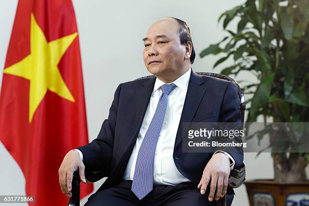 Nguyen Xuan Phuc, Vietnam's prime minister, listens during an interview at the Government Office in Hanoi, Vietnam, on Friday, Jan. 13, 2017. Vietnam...
