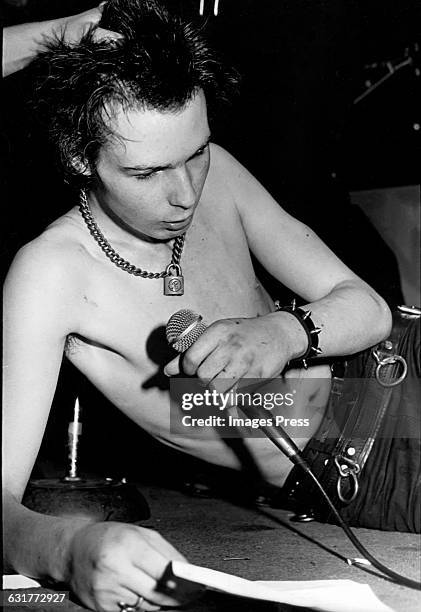 Sid Vicious performing circa 1978 in New York City.