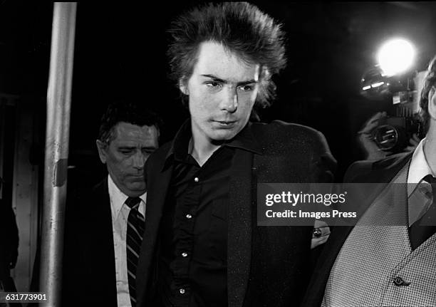 Sid Vicious under arrest circa 1978 in New York City.