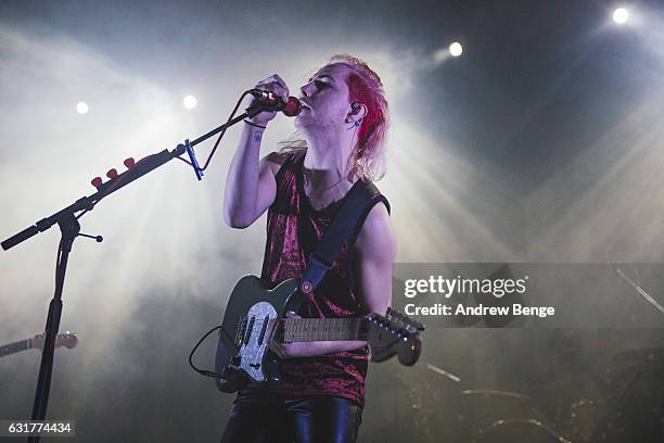 Ryan Potter of The Hunna performs at The O2 Ritz Manchester on January 15, 2017 in Manchester, England.