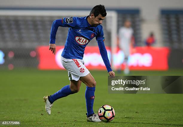 Belenenses's forward Miguel Rosa from Portugal in action during the Primeira Liga match between CF Os Belenenses and Rio Ave FC at Estadio do Restelo...