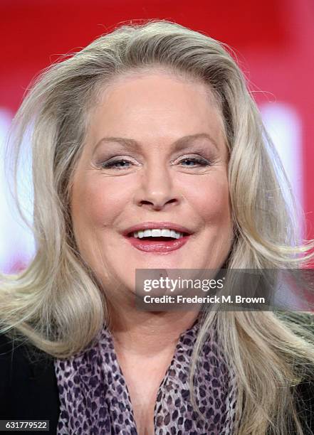 Actress Beverly DAngelo of 'Patsy Cline: AMERICAN MASTERS' speaks onstage during the PBS portion of the 2017 Winter Television Critics Association...