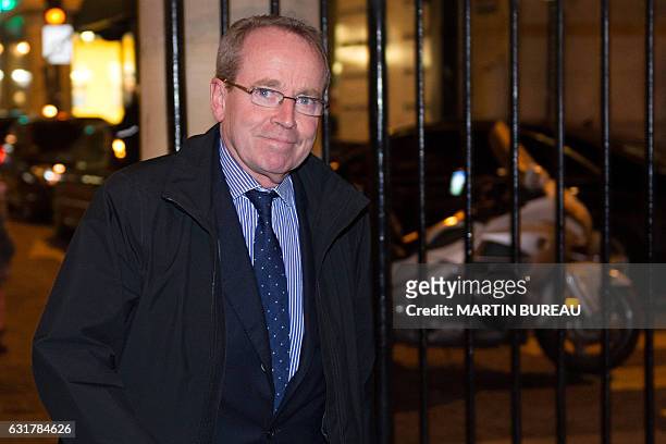 This file photo taken on December 03, 2012 shows Former French Culture minister, Renaud Donnedieu de Vabres arriving to attend a private party held...