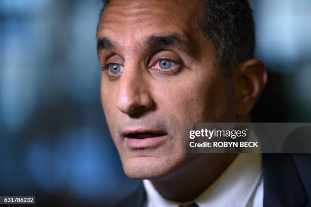 Egyptian political satirist Bassem Youssef attends an event organized by the Los Angeles-based Muslims For Progressive Values where he received the...