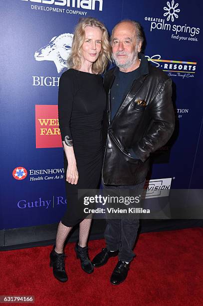 Fiona Lewis and producer Art Linson attend the Closing Night Screening of "The Comedian" at the 28th Annual Palm Springs International Film Festival...