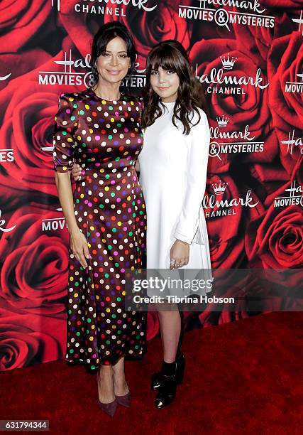 Catherine Bell and Bailee Madison attend Hallmark Channel Movies and Mysteries Winter 2017 TCA Press Tour at The Tournament House on January 14, 2017...