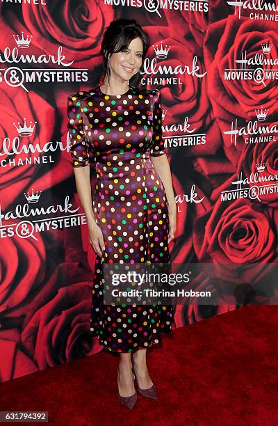 Catherine Bell attends Hallmark Channel Movies and Mysteries Winter 2017 TCA Press Tour at The Tournament House on January 14, 2017 in Pasadena,...