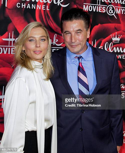 Stefanie von Pfetten and William Baldwin attend Hallmark Channel Movies and Mysteries Winter 2017 TCA Press Tour at The Tournament House on January...